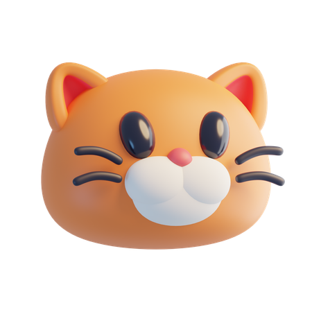 Cat Face  3D Icon