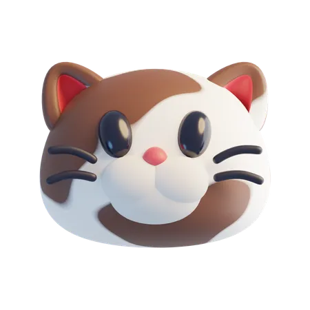 Cat Face  3D Icon