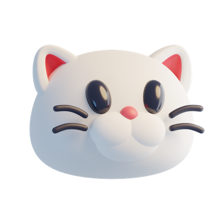 Cat Face  3D Icon