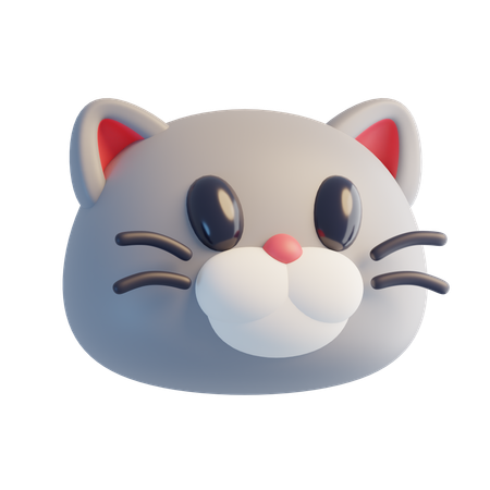 Cat Face  3D Icon