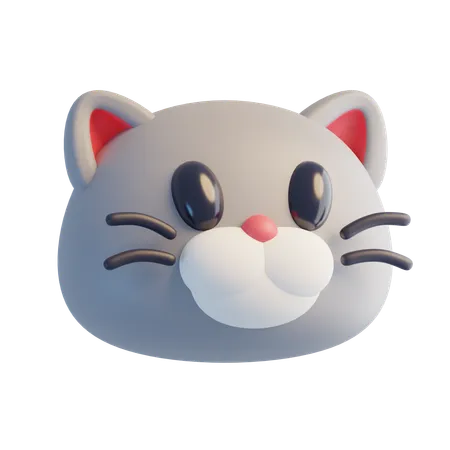 Cat Face  3D Icon