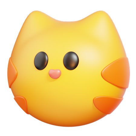 Cat Face  3D Icon