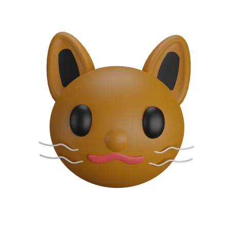 Cat Face  3D Icon