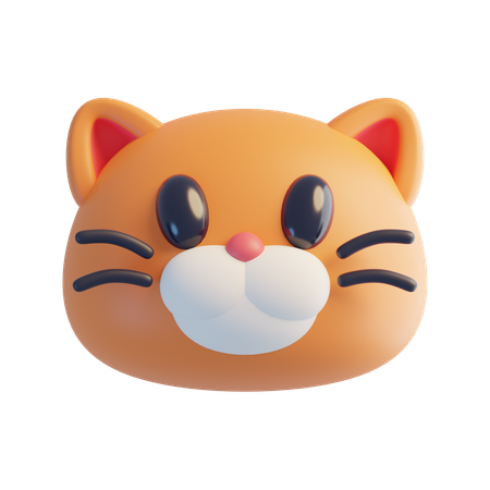Cat Face  3D Icon