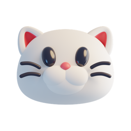 Cat Face  3D Icon