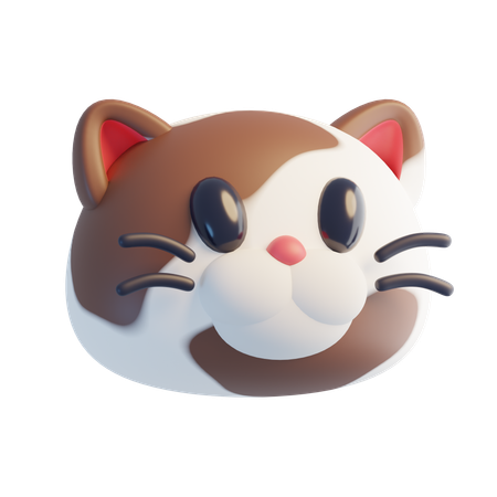 Cat Face  3D Icon