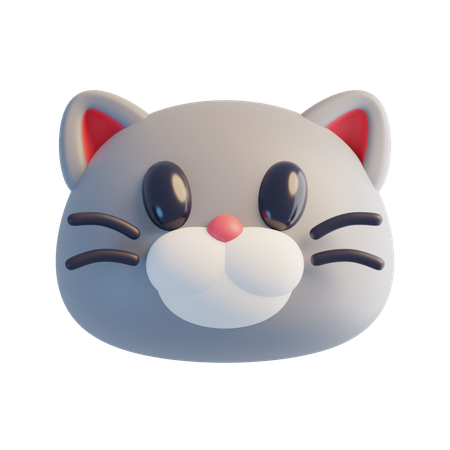 Cat Face  3D Icon