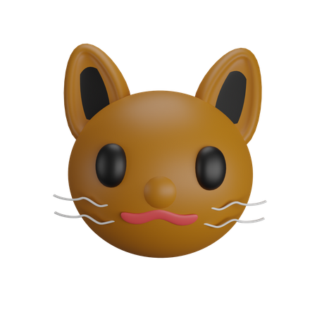 Cat Face  3D Icon