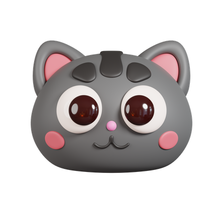 Cat Face Emoji  3D Emoji