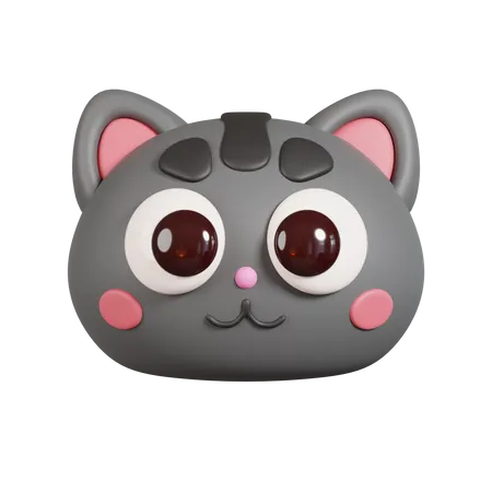 Cat Face Emoji  3D Emoji