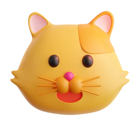 Cat Face Emoji  3D Icon