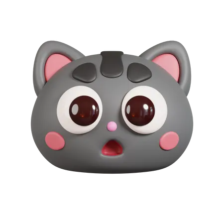 Cat Face Emoji  3D Illustration