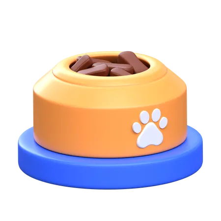 Cat Food Bowl 3 D Pet Shop Icon 3D Icon