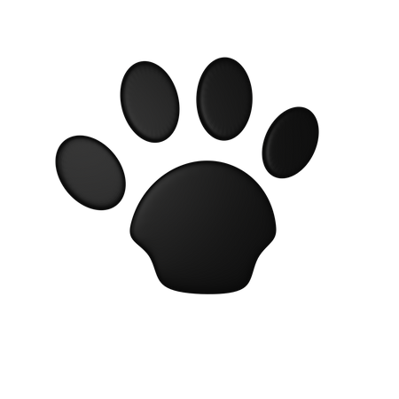 Cat Foot Paw  3D Icon