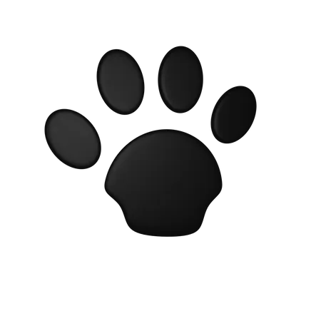 Cat Foot Paw  3D Icon