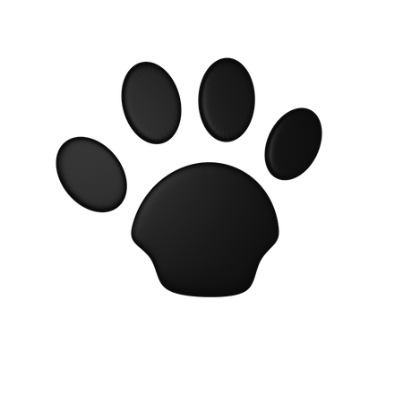 Cat Foot Paw  3D Icon
