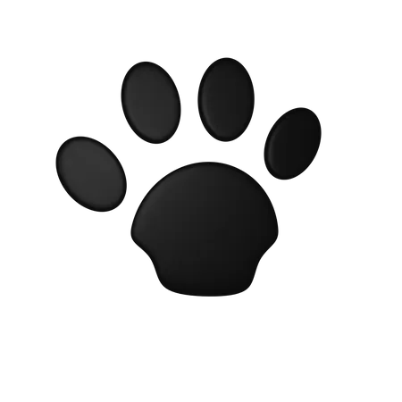 Cat Foot Paw 3D Icon