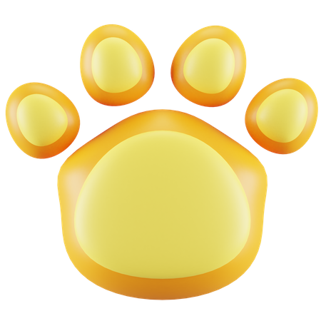 Cat Footprint  3D Icon