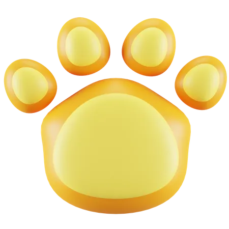 Cat Footprint  3D Icon