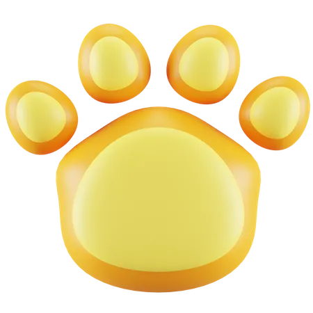 Cat Footprint 3D Icon