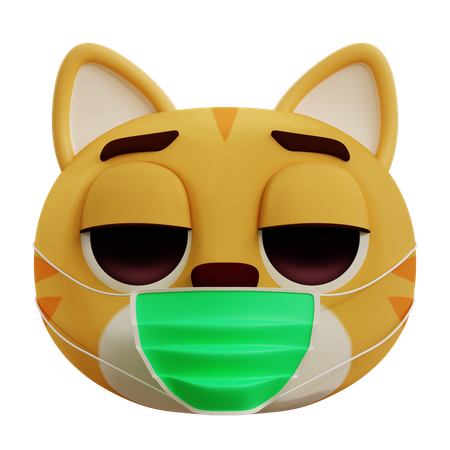 Cat Has Flu  3D Icon