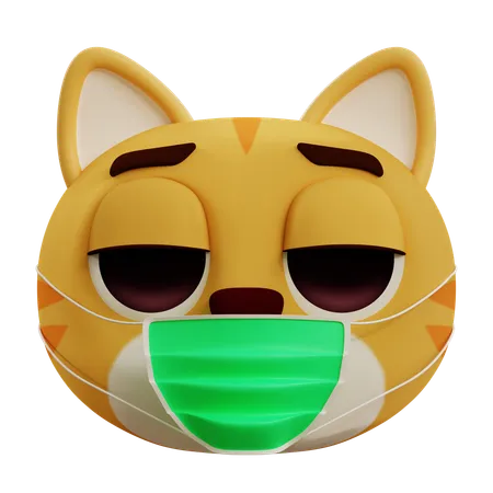 Cat Has Flu  3D Icon