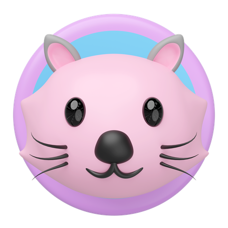 Cat Head  3D Icon