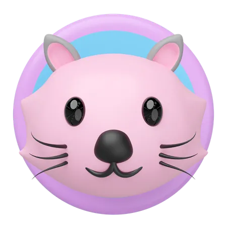 Cat Head  3D Icon