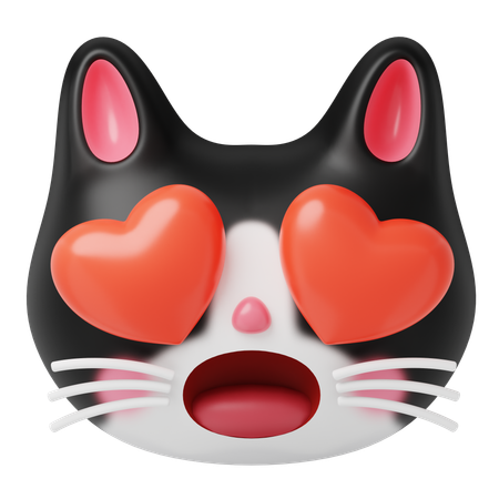 Cat In Love  3D Icon