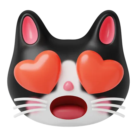 Cat In Love  3D Icon