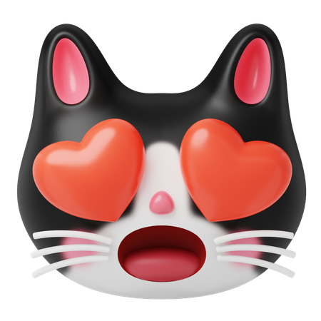 Cat In Love  3D Icon