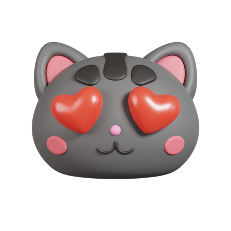 Cat In Love Emoji  3D Emoji