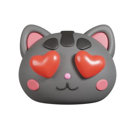 Cat In Love Emoji  3D Emoji