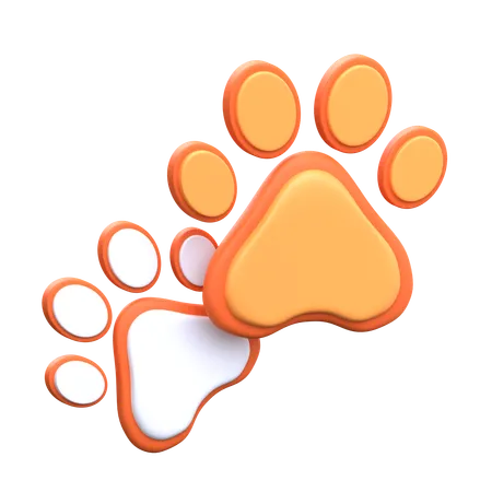 Cat Paws 3 D Pet Shop Icon 3D Icon