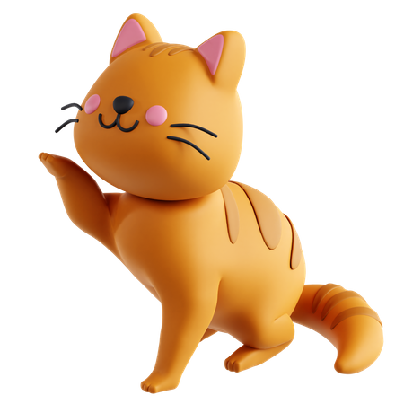Cat Playful  3D Icon