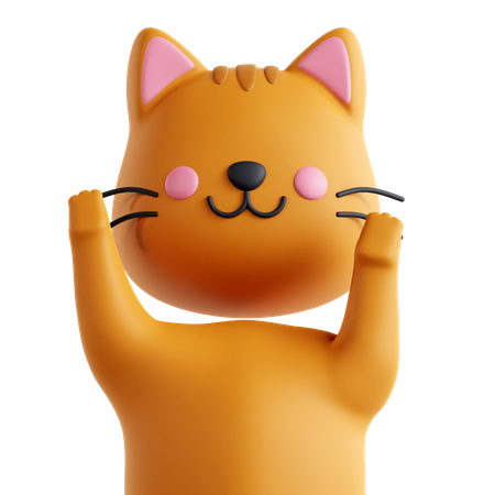Cat Relaxing  3D Icon