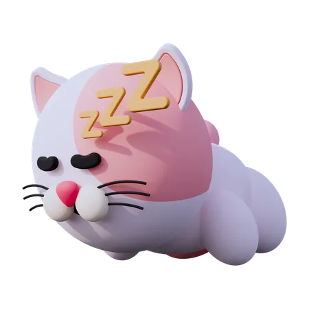 Cat Sleep  3D Icon