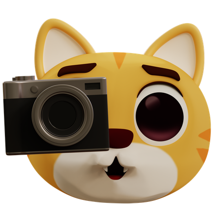 Cat Taking Photo  3D Icon