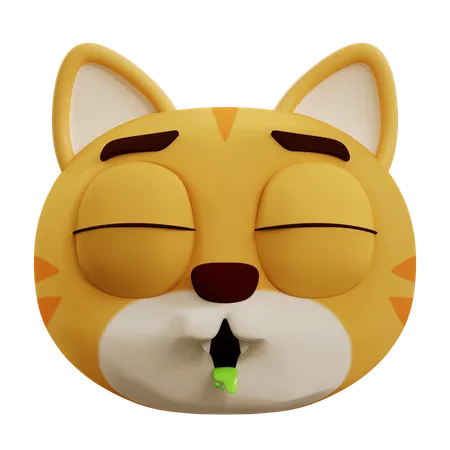 Cat Vomiting Emoji  3D Icon