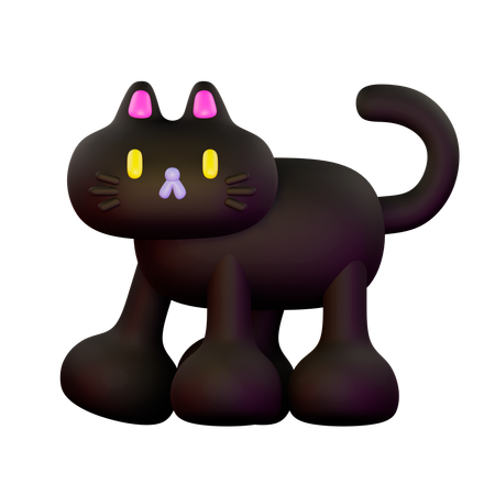 Cat Walking Looking Forward  3D Icon