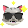 3d cool cat emoji