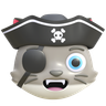 pirate cat 3d logos