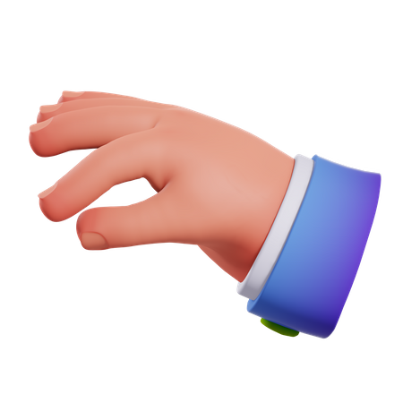 Catch Finger Gesture 3D Illustration