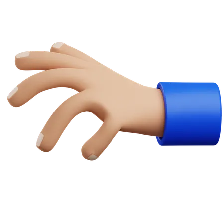 3 D Catch Hand Gesture With Isolated Background 3D Icon
