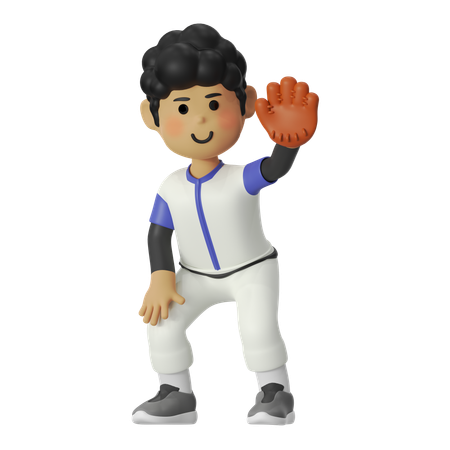 Catcher, Baseballspieler, Junge  3D Icon