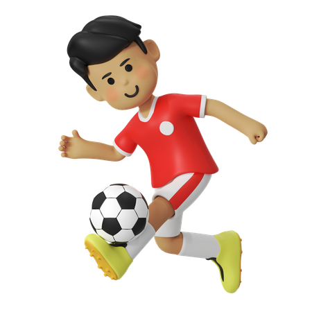 Catching Football Player Boy  3D Icon