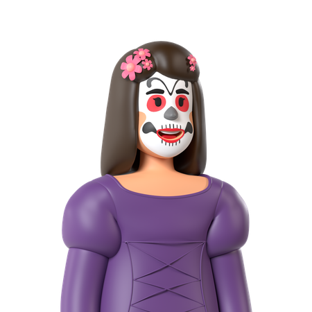 Catrina  3D Icon