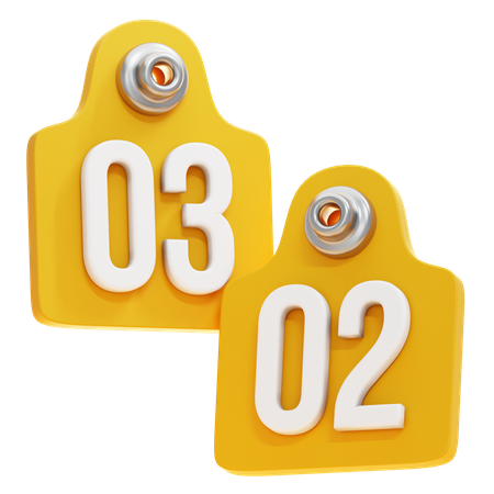 CATTLE EAR TAG  3D Icon