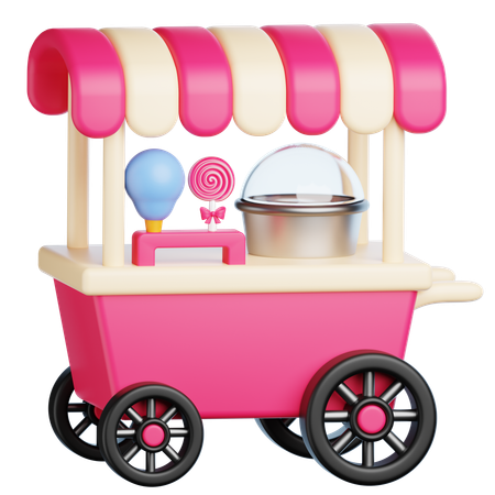 Catton Candy Stall  3D Icon