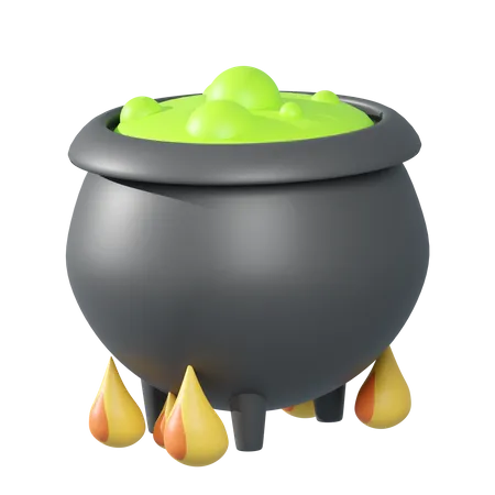 Cauldron  3D Illustration